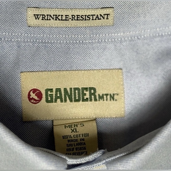 Gander Mountain Men's SZ XL Button Down Long Sleeve Casual Shirt Woven Cotton - Picture 6 of 6